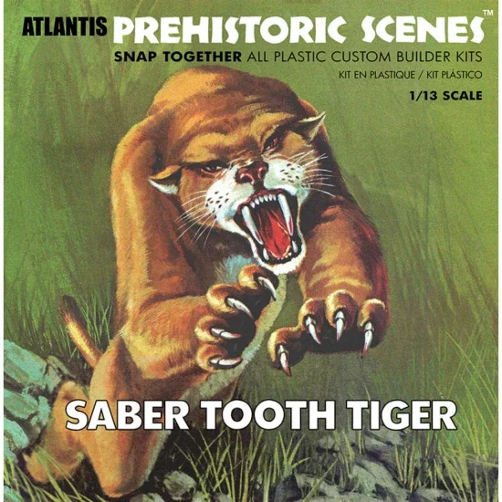 Atlantis Models 1:13 Prehistoric Scenes Saber Tooth Tiger — image 1 of 2