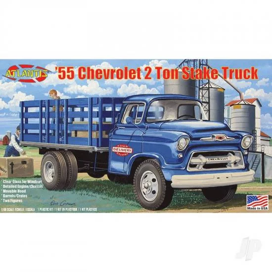Atlantis Models 1:48 1955 Chevy Stake Truck with Glass — image 1 of 5