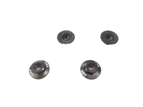 Serrated Large Diameter 1:10 Aluminium Wheel Nuts (4) Gun Metal — image 1 of 2