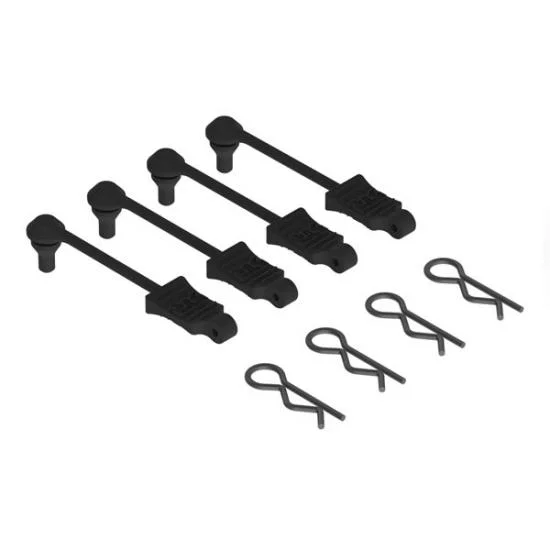 ARAC3445 Arrma Body Clip Retainers 1:10 Scale (Black, 4Pcs) — image 1 of 2