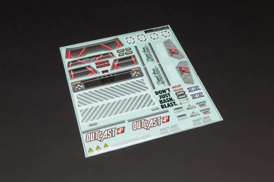 AR402210 Outcast 4x4 Clear Body with Decals — image 2 of 4