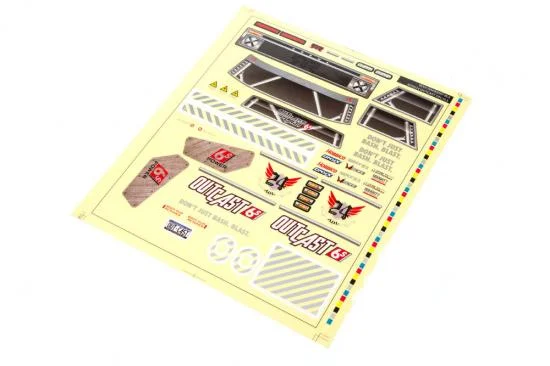 ARAC3314 Arrma Outcast 6S Clear Bodyshell + Decal Sheet &mdash; image 3 of 6