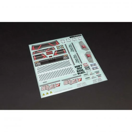 AR402210 Outcast 4x4 Clear Body with Decals — image 2 of 2