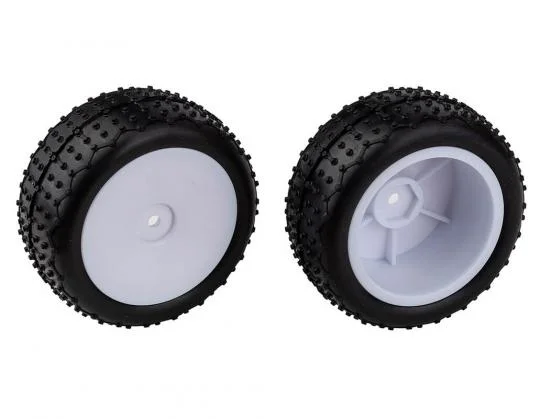 Team Associated Reflex 14 Wide Mini Pin Tyres - Mounted White — image 2 of 2