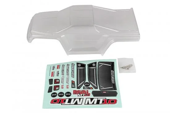 Team Associated Rival MT10 V2 Clear Bodyshell &mdash; image 2 of 2