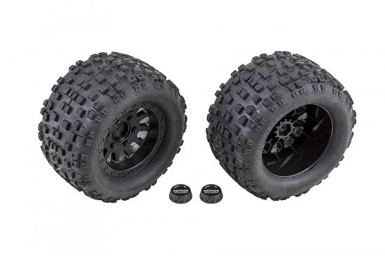Team Associated Rival MT10 Black Method Wheels/Tyres Mounted — image 2 of 2
