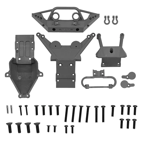 Team Associated Rival MT10 FT Skid Plates - Grey — image 2 of 2