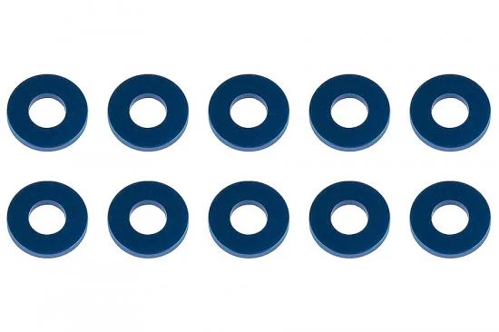 Associated Washers 7.8 X 3.5 X 1.0mm Blue Aluminium (10) — image 2 of 2