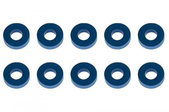 Associated Washers 7.8 X 3.5 X 2.0mm Blue Aluminium (10) &mdash; image 2 of 2