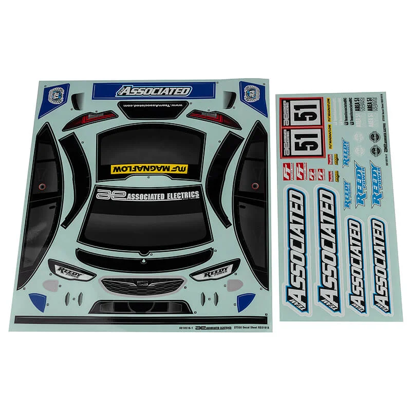 Team Associated Apex 2 Sport ST550 Decal Sheet | AS31918