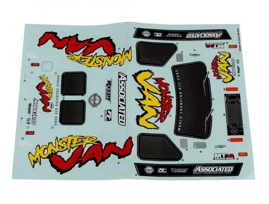 Team Associated Mt12 Monster Van Decal Sheet — image 2 of 2