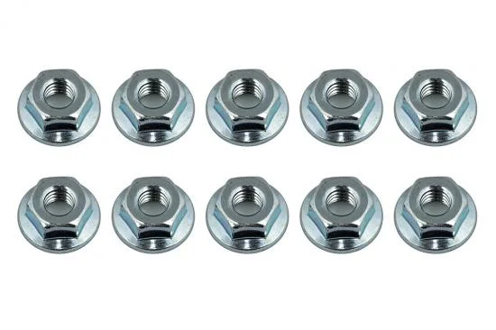 Team Associated M4 Serrated Wheel Nuts - Silver Steel — image 2 of 2