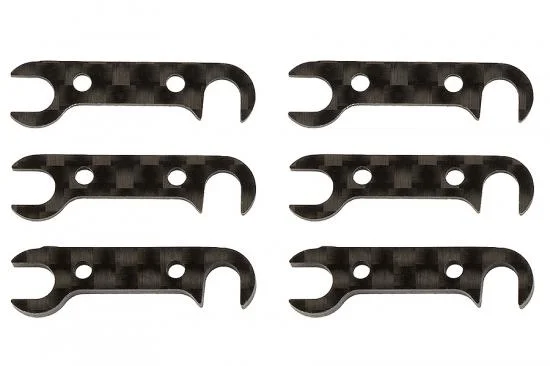 Team Associated B74 Graphite Rear Hub Link Shim Set &mdash; image 2 of 2
