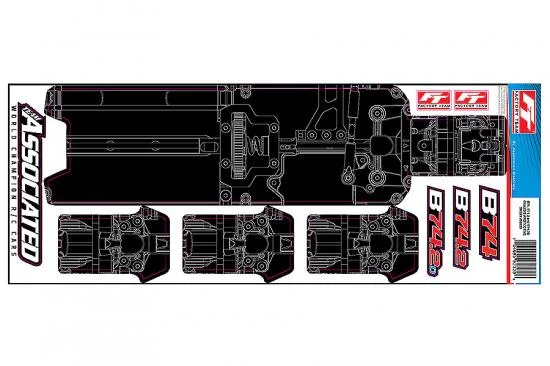Team Associated RC10B74.2 FT Chassis Protective Sheet - Print — image 2 of 2