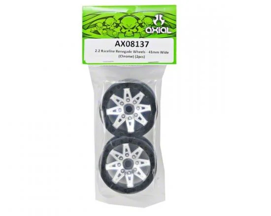 Axial 2.2 Raceline Renegade Wheels - 41mm Wide (Chrome) (2) — image 2 of 3