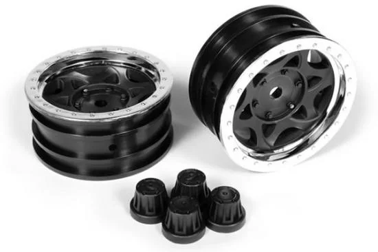 Axial 1.9 Walker Evans Wheels - Chrome/Black (2) — image 1 of 4