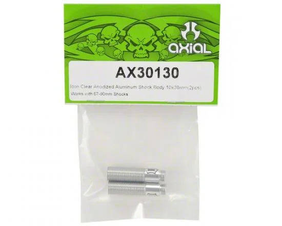 Axial Icon Clear Anodized Aluminium Shock Body 10x38mm (2) — image 2 of 3
