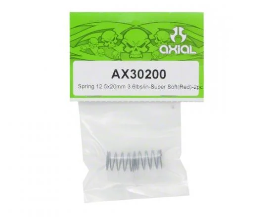 Axial Spring 12.5x20mm 3.6 lbs/in - Super Soft (Red) - (2) — image 2 of 3