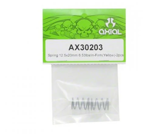Axial Spring 12.5x20mm 6.53 lbs/in - Firm (Yellow) - (2p — image 2 of 3