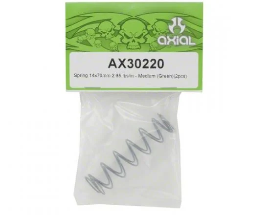 Axial Spring 14x70mm 2.85 lbs/in - Medium (Green) (2) — image 2 of 3