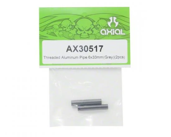 Axial Threaded Aluminium Pipe 6x33mm - Grey (2pcs.) — image 2 of 3