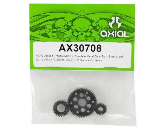 Axial AX10 Locked Transmission - Complete Metal Gear Set - Steel (3pcs) — image 2 of 3