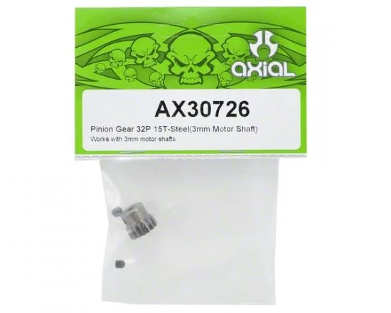 Axial Pinion Gear 32P 15T - Steel (3mm Motor Shaft) — image 2 of 3