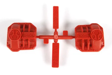 Axial AR44 Differential Covers (Red) — image 1 of 2