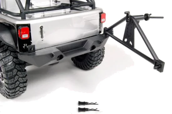 Axial SCX10 Poison Spyder JK RockBrawler Rear Bumper and Tire Carrier &mdash; image 3 of 4