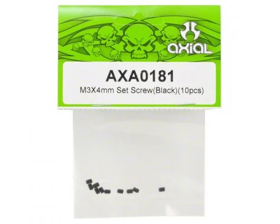Axial M3x4mm Set Screw (Black) (10) — image 2 of 3