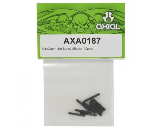 Axial M3x20mm Set Screw (Black) (10) &mdash; image 2 of 3