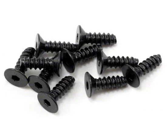 Axial M2.6x8mm Hex Socket Tapping Flat Head (Black) (10) — image 1 of 3