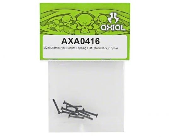 Axial M2.6x18mm Hex Socket Tapping Flat Head (Black) (10) — image 2 of 3
