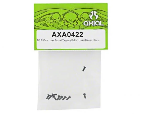 Axial M2.6x6mm Hex Socket Tapping Button Head (Black) (10) — image 2 of 3