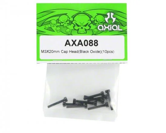Axial M3x20mm Cap Head (Black) (10) — image 2 of 3