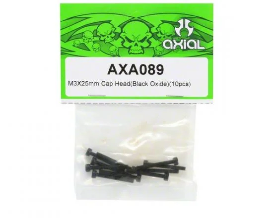 Axial M3x25mm Cap Head (Black) (10) — image 2 of 3