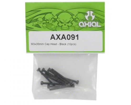 Axial M3x30mm Cap Head - Black (10) — image 2 of 3
