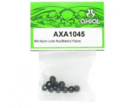 Axial M4 Nylon Locking Flanged Hex Nut (Black) (10) — image 2 of 3