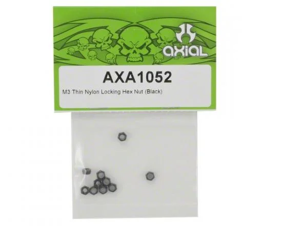Axial M3 Thin Nylon Locking Hex Nut (Black) (10) — image 2 of 3