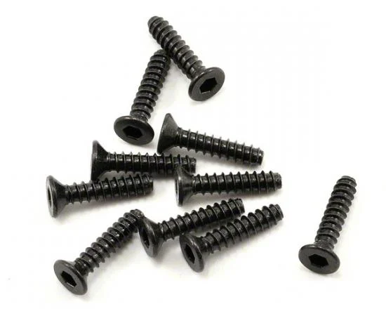 Axial M2.5x12mm Hex Socket Tapping Flat Head (Black) (10) — image 1 of 3