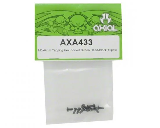 Axial M3x6mm Tapping Hex Socket Button Head - Black (10) — image 2 of 3