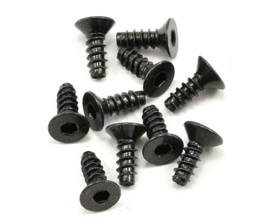 Axial M3x8mm Hex Socket Tapping Flat Head (Black) (10) — image 1 of 3