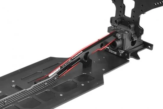 Corally Chassis Brace V2 Rear Swiss 7075 T6 Hard Black Truck — image 2 of 2