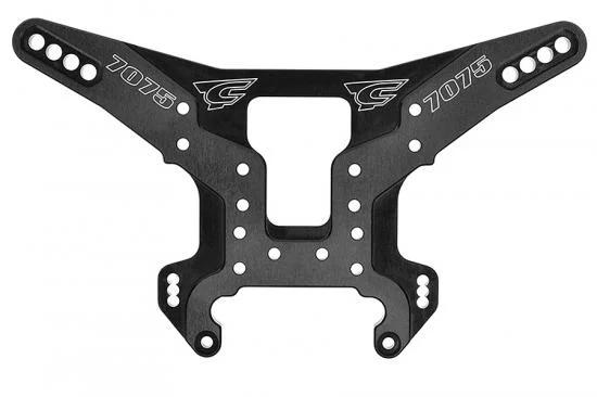 Corally Shock Tower Mtl Swiss Made 7075 T6 5mm Hard Black &mdash; image 2 of 2