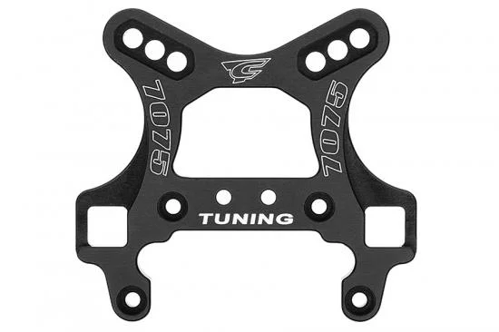 Corally Shock Tower Front Swiss 7075 T6 5mm Hard Black — image 2 of 3
