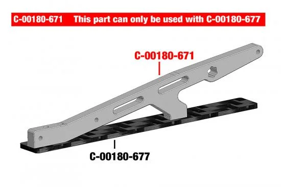 Corally Arm Holder XTR Upper Front Aluminium - Titanium &mdash; image 4 of 4