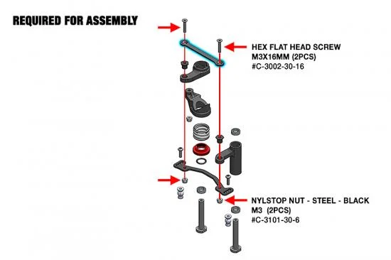Corally Steering Rack 7075 T6 Dual Stiffener 2mm Hard Anodised — image 4 of 4