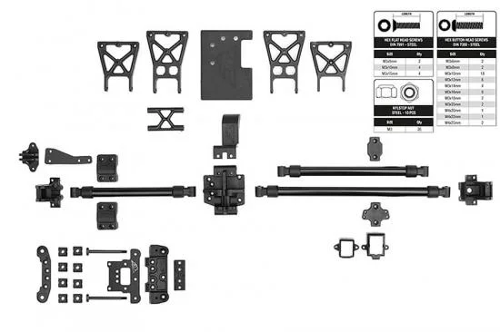 Corally Xtreme Chassis Brace Kit - Fits All TC 1:8 MT Cars — image 5 of 5