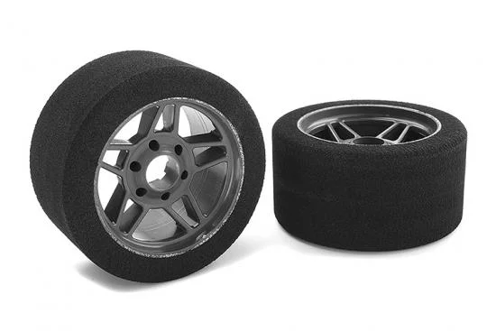 Corally Attack Foam Tires 1:8 Circuit 32Shore Fr Carbon 69mm — image 2 of 2