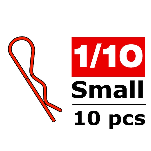 Corally Body Clips - 45 Bent - Small - Red - 10 Pcs — image 2 of 2